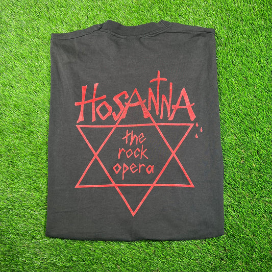 Y2K Hosanna The Rock Opera Black Tee Size XXL USED v18734