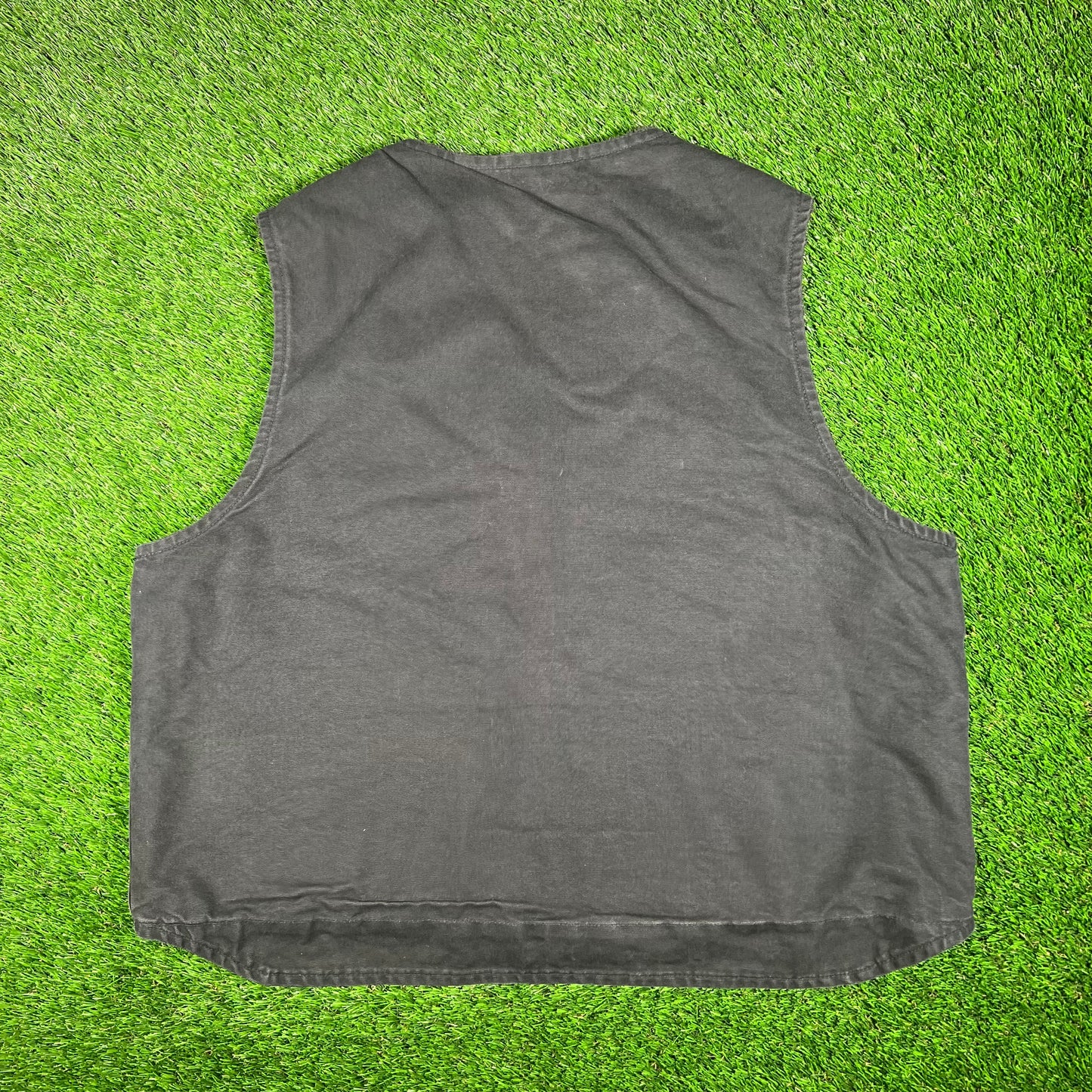 Y2K Carhartt Black Fleece Lined Workwear Vest Size XL USED v17484