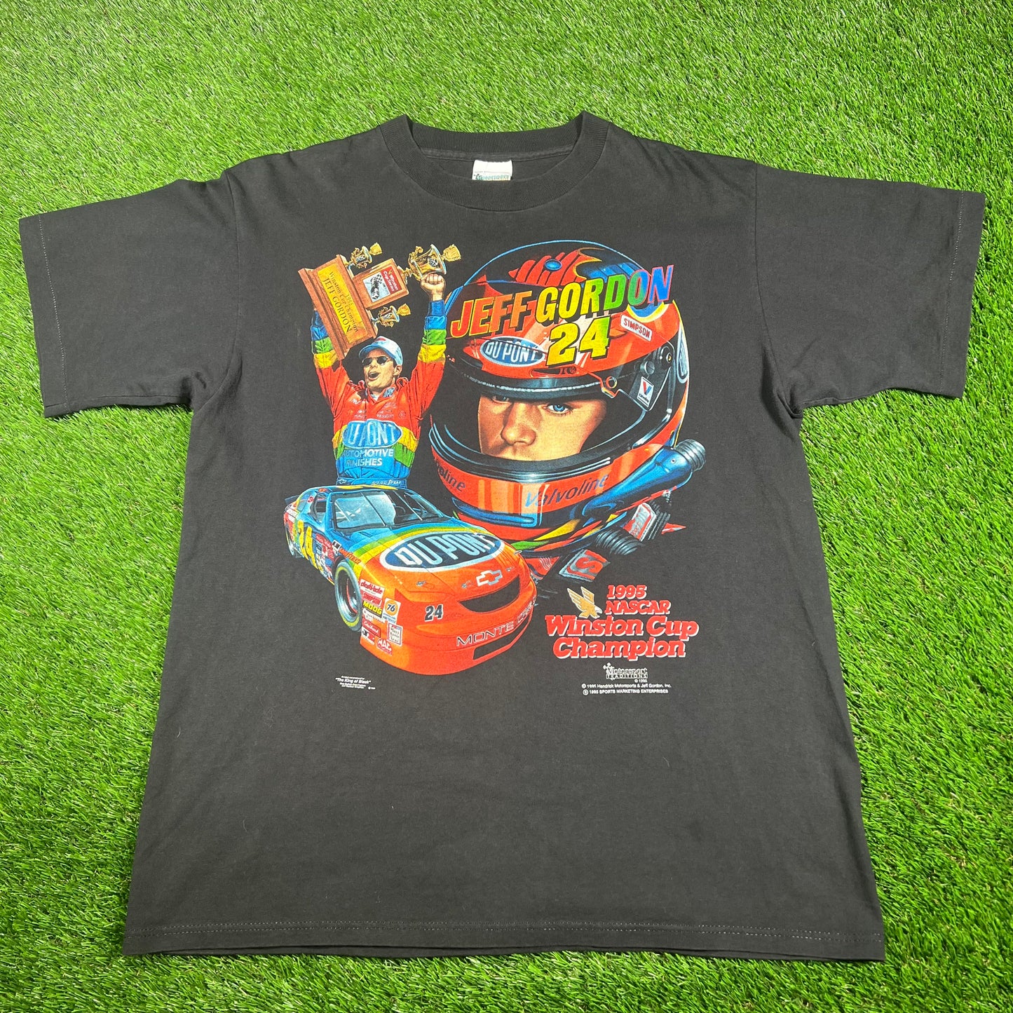 1995 Jeff Gordon Black Nascar Winston Cup Champion Size Large USED v17049