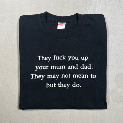 Supreme Mum and Dad Black Tee Size Large USED x17371