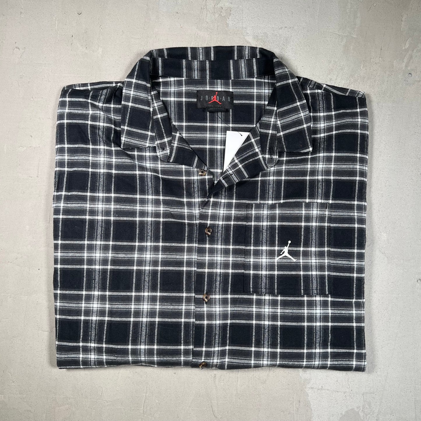 Jordan Black/White Plaid Flannel Size XXL NEW x17241