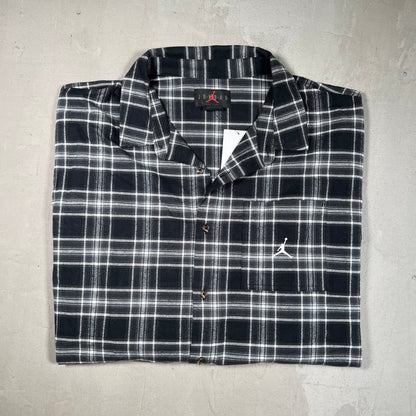 Jordan Black/White Plaid Flannel Size XXL NEW x17241