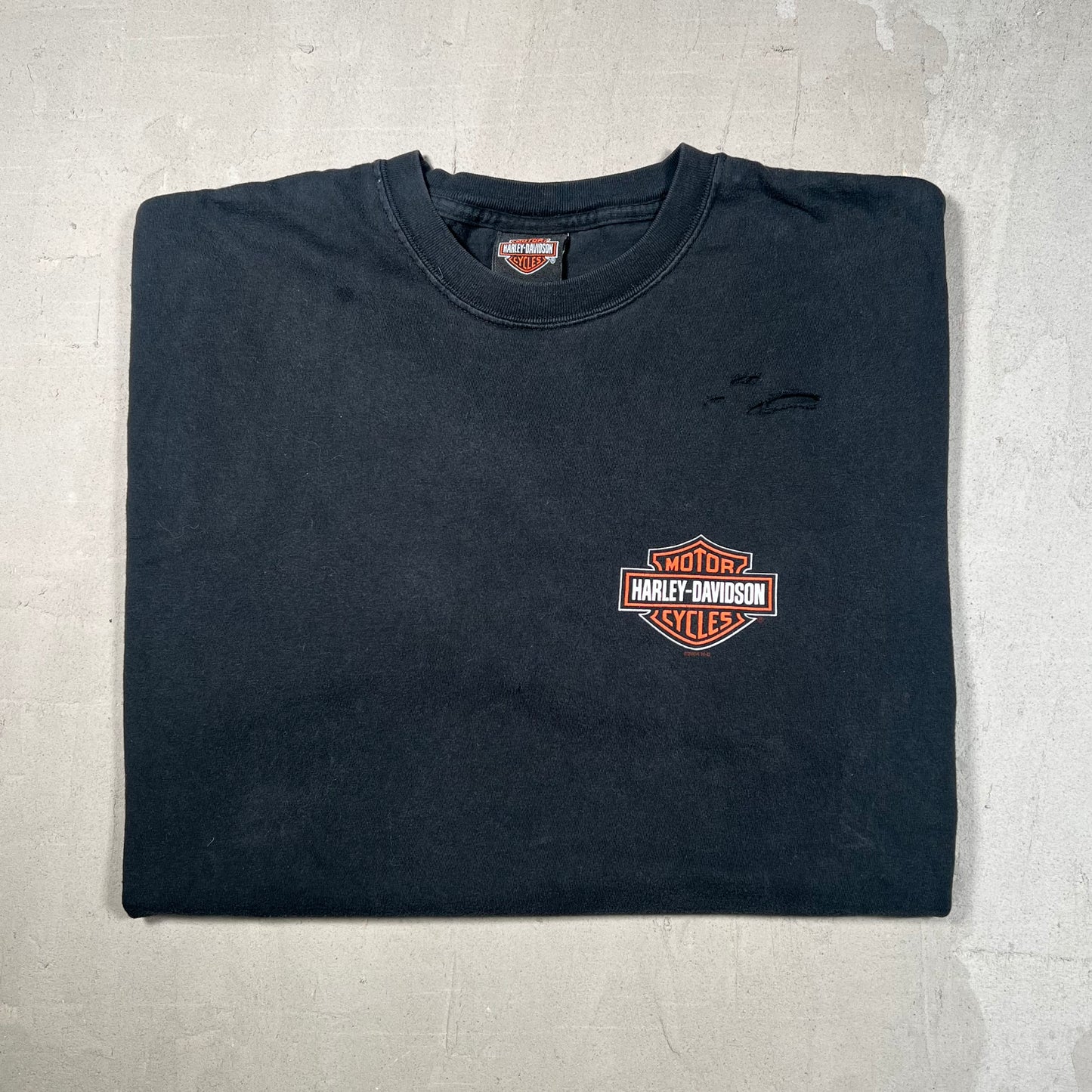 2004 Harley Davidson Hawaii Distressed Black Tee Size XL USED v18980