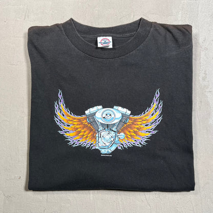 2002 Good Sport Wings Motorcycle Black Longsleeve Size Large USED v19450