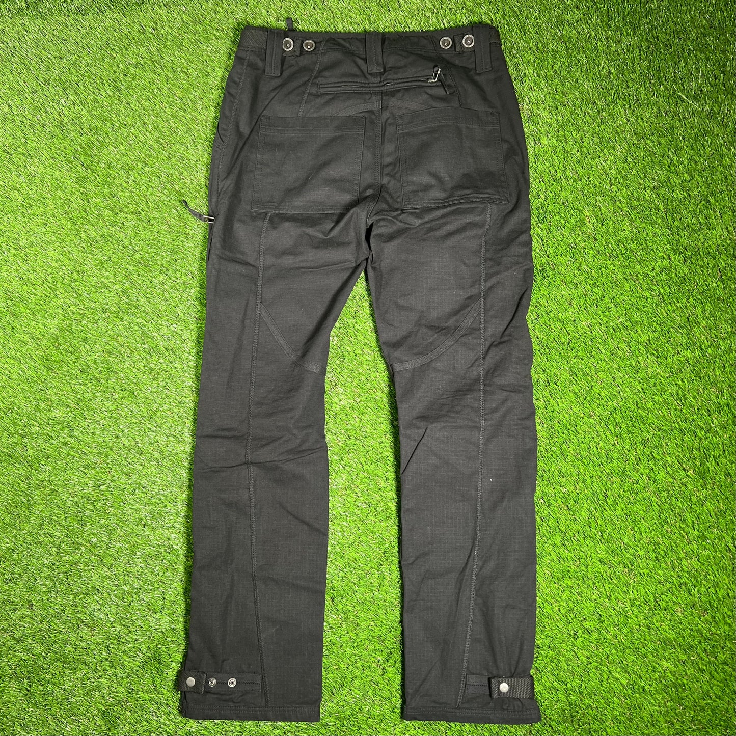 Kody Phillips Multi Zipper Cargo Black Pants Size 32 USED x14938