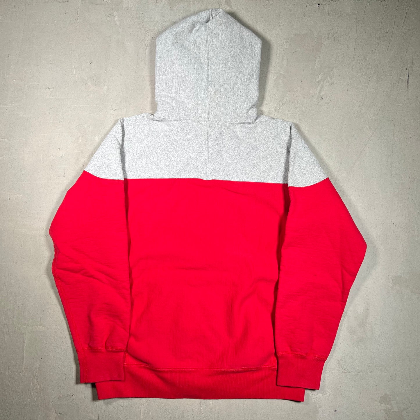 Supreme Red/Grey Arc Logo Hoodie Size Large USED x16693
