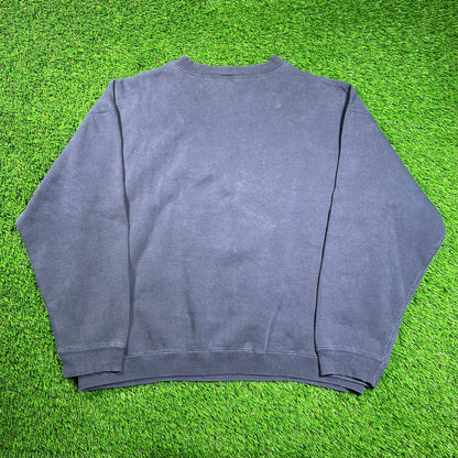 1990s Warner Bros. Space Jam Embroidered Navy Crewneck Size Large USED v18514
