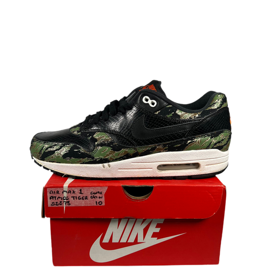 Nike Air Max 1 Atmos Tiger Camo Snakeskin (2012) Size 10 USED s5578