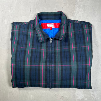 Supreme Junya Watanabe CDG Man Print Work Jacket Navy Plaid (2021) Size XL USED x18611