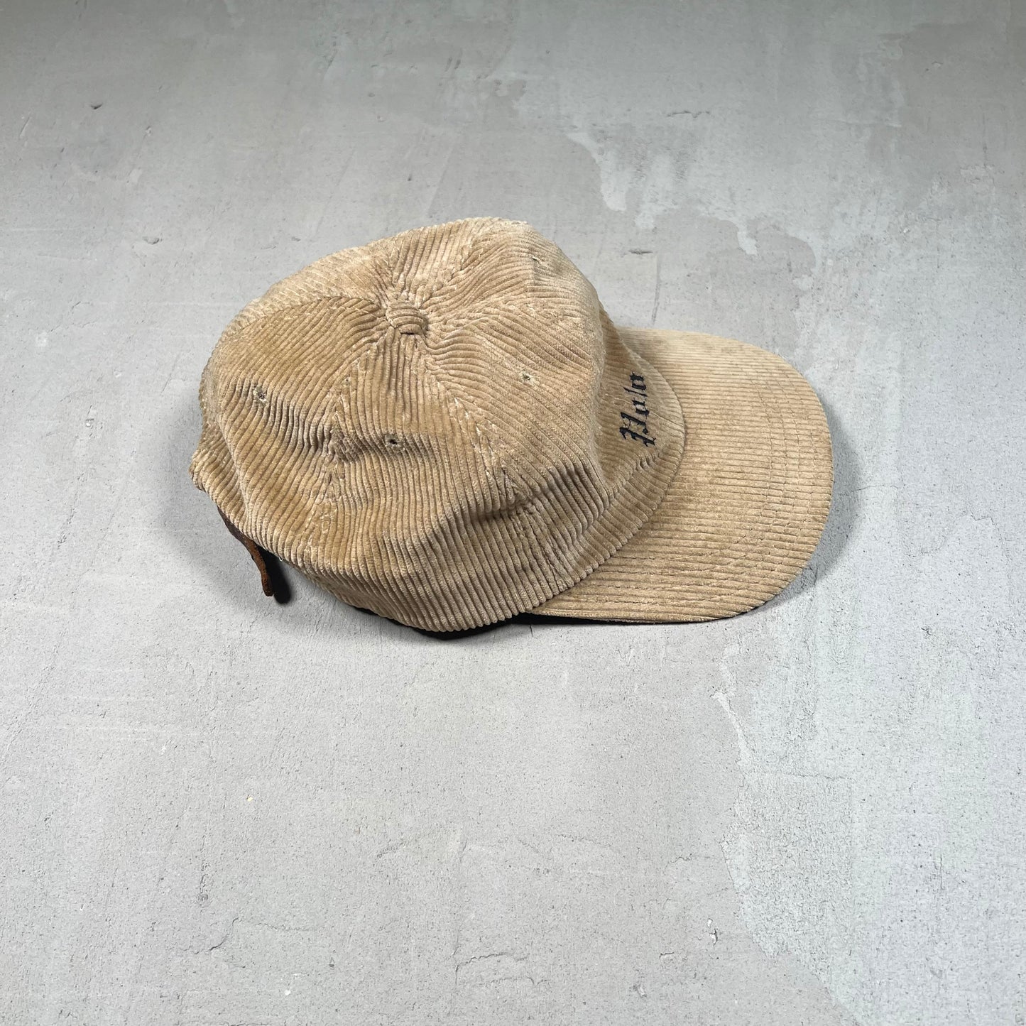 Polo Ralph Lauren Brown Corduroy Logo Hat USED v18996