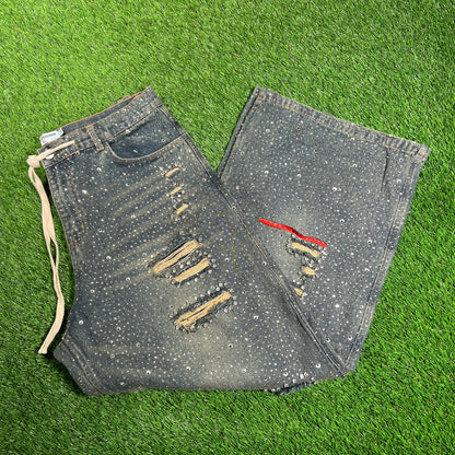 Vale Forever Rain Rhinestone Denim Jeans Size 30 USED x15667