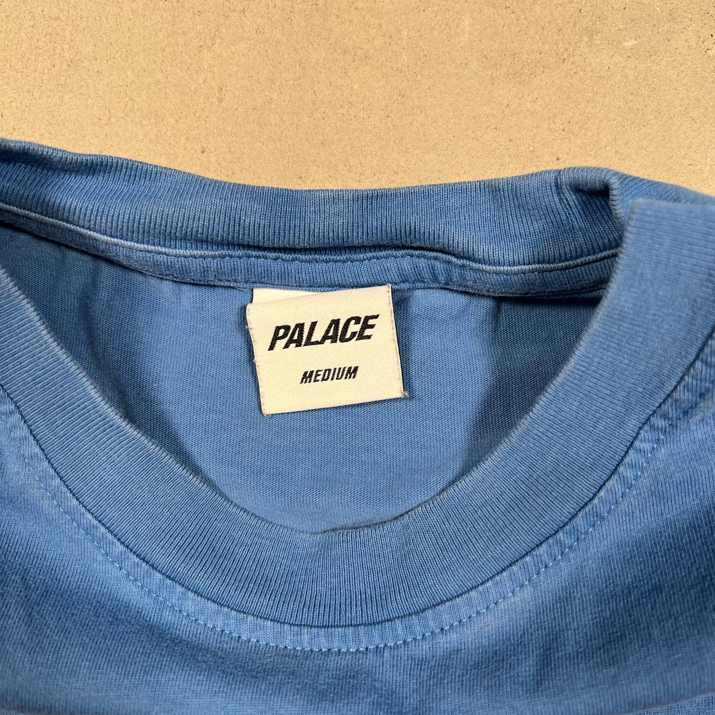 Palace Logo Tee Blue/Orange Size Medium USED x17516