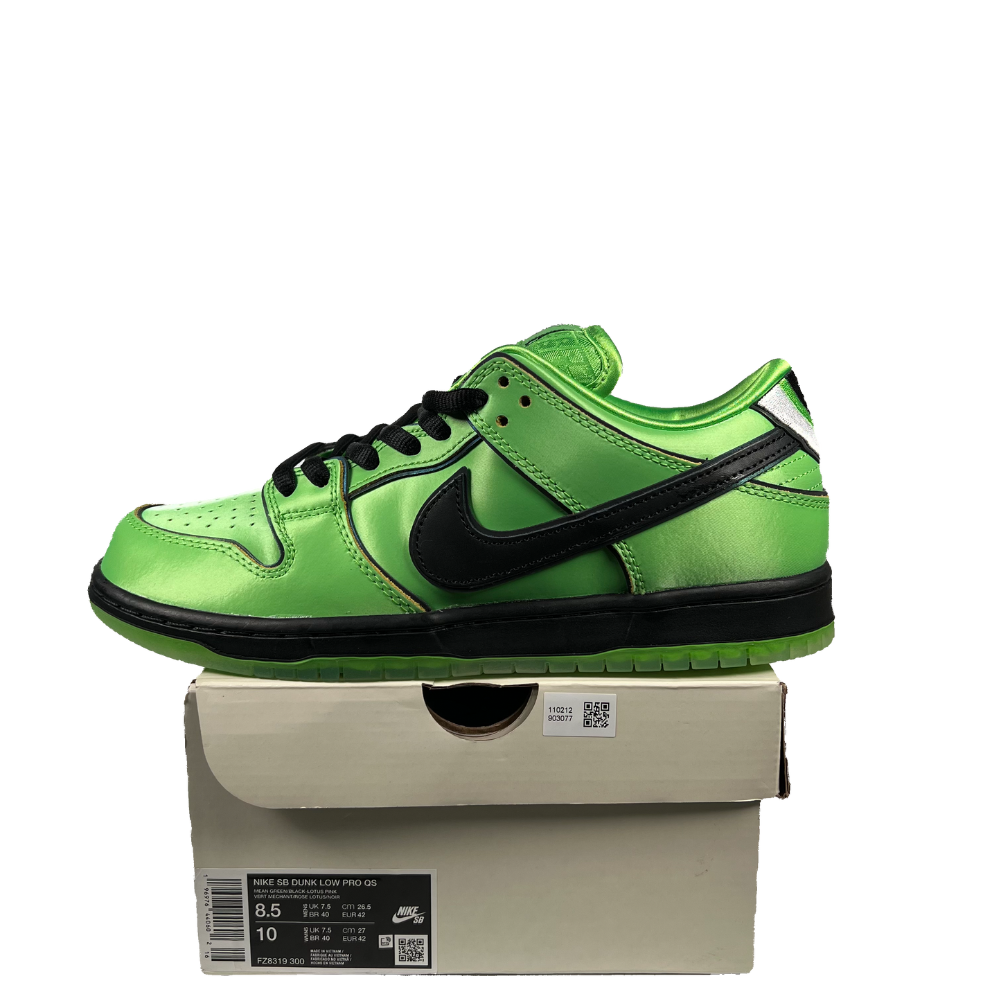 Nike SB Dunk Low Powerpuff Girls Buttercup (2023) Size 8.5 NEW s19449