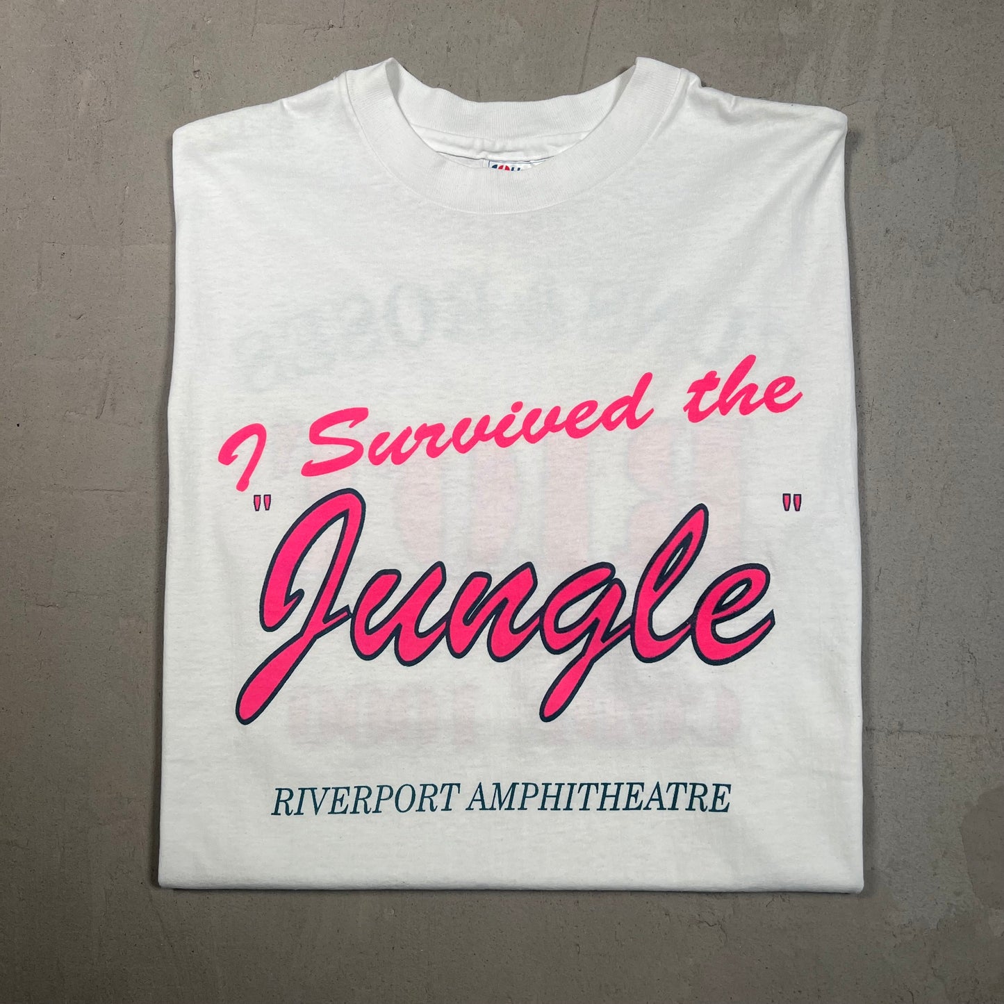 1991 Guns N Roses "Jungle" White Tee Size Large USED v19382