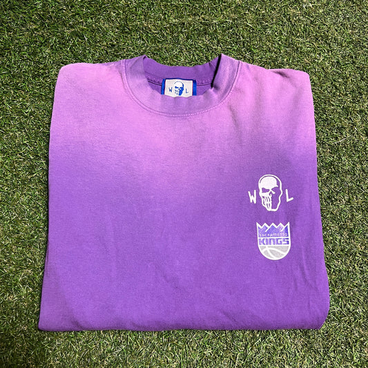 Warren Lotas Purple Sacramento Kings Longsleeve Size Small USED x14173