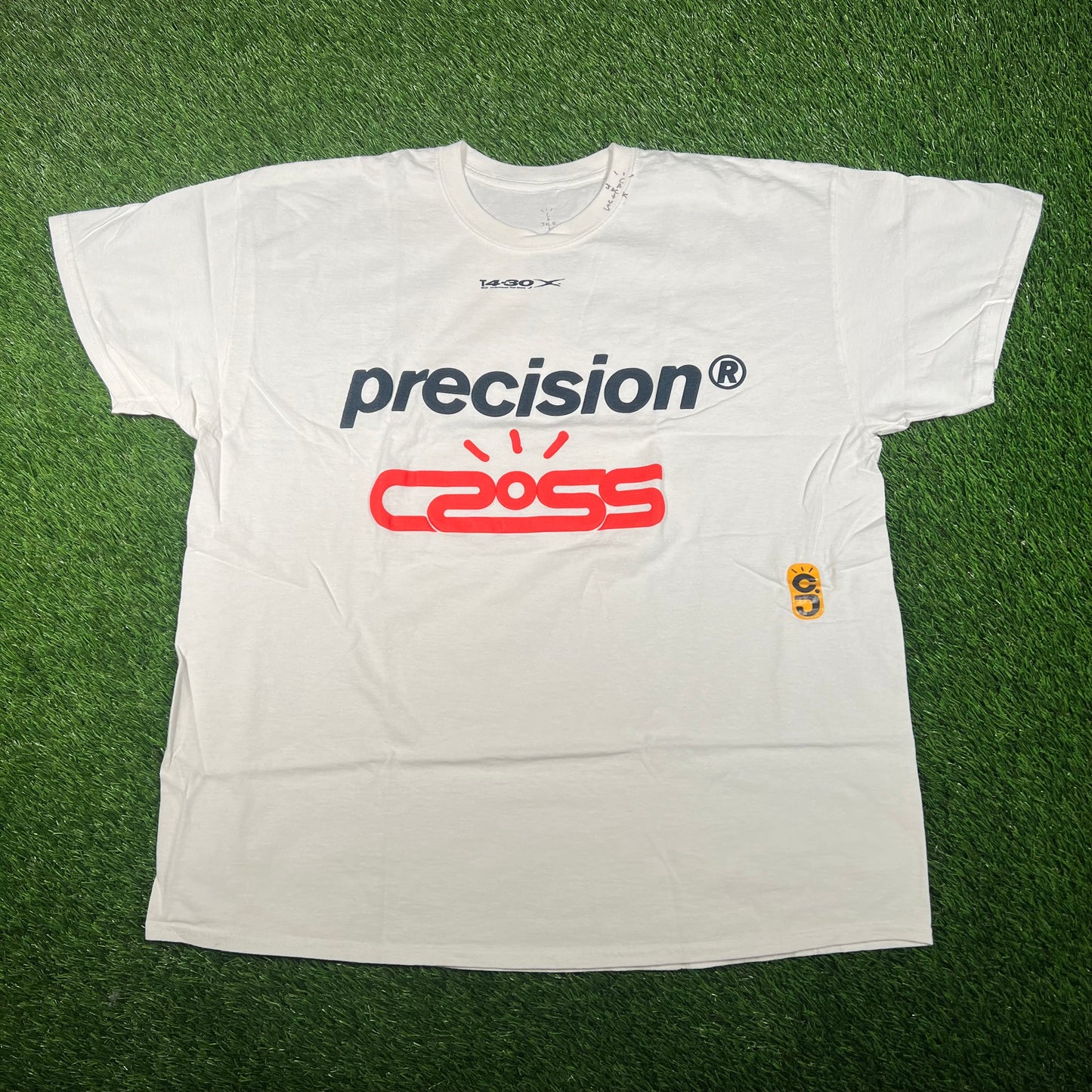 Travis Scott Cactus Jack White Precision Tee Size Large NEW x15886