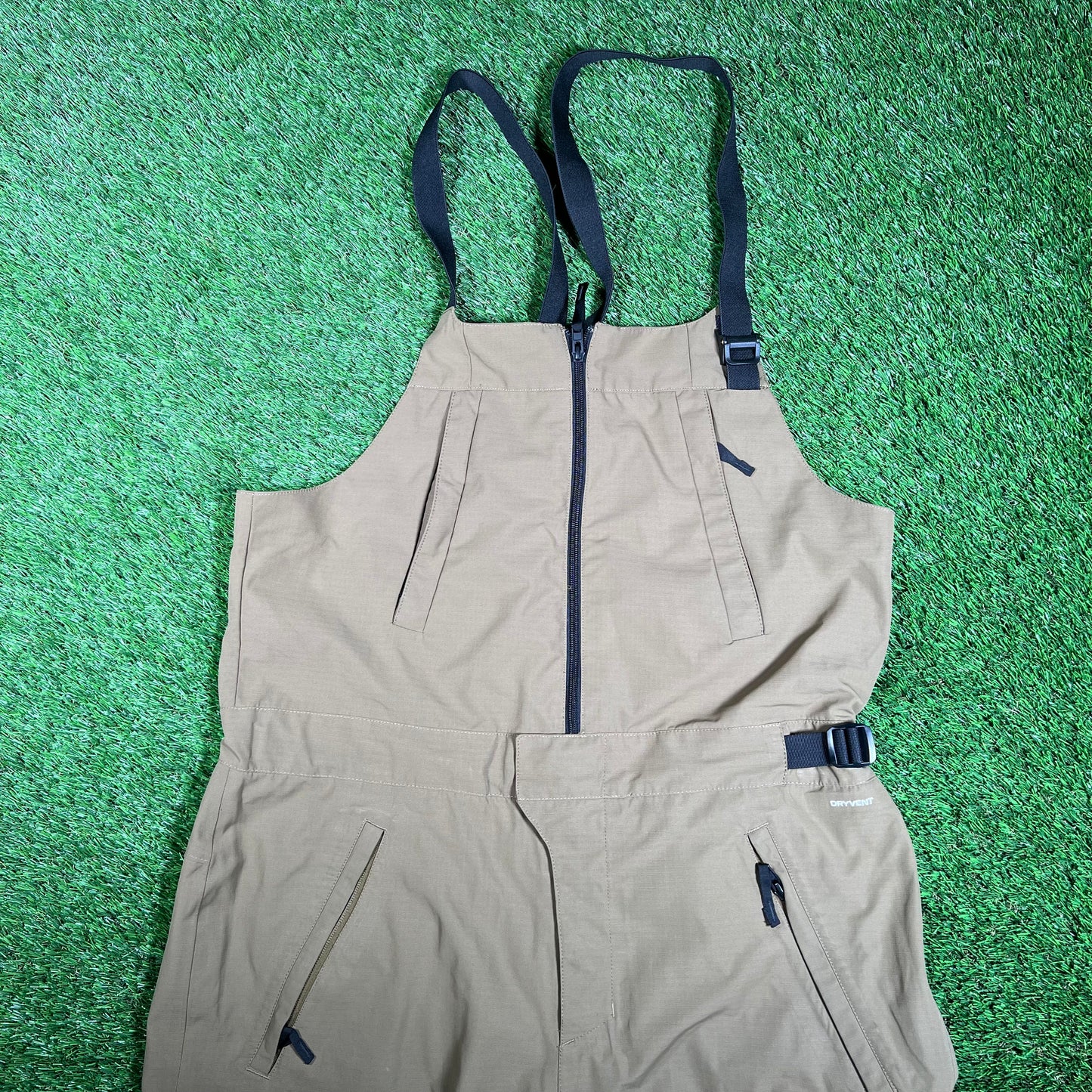 North Face Olive DryVent Overalls Size Large USED v17983