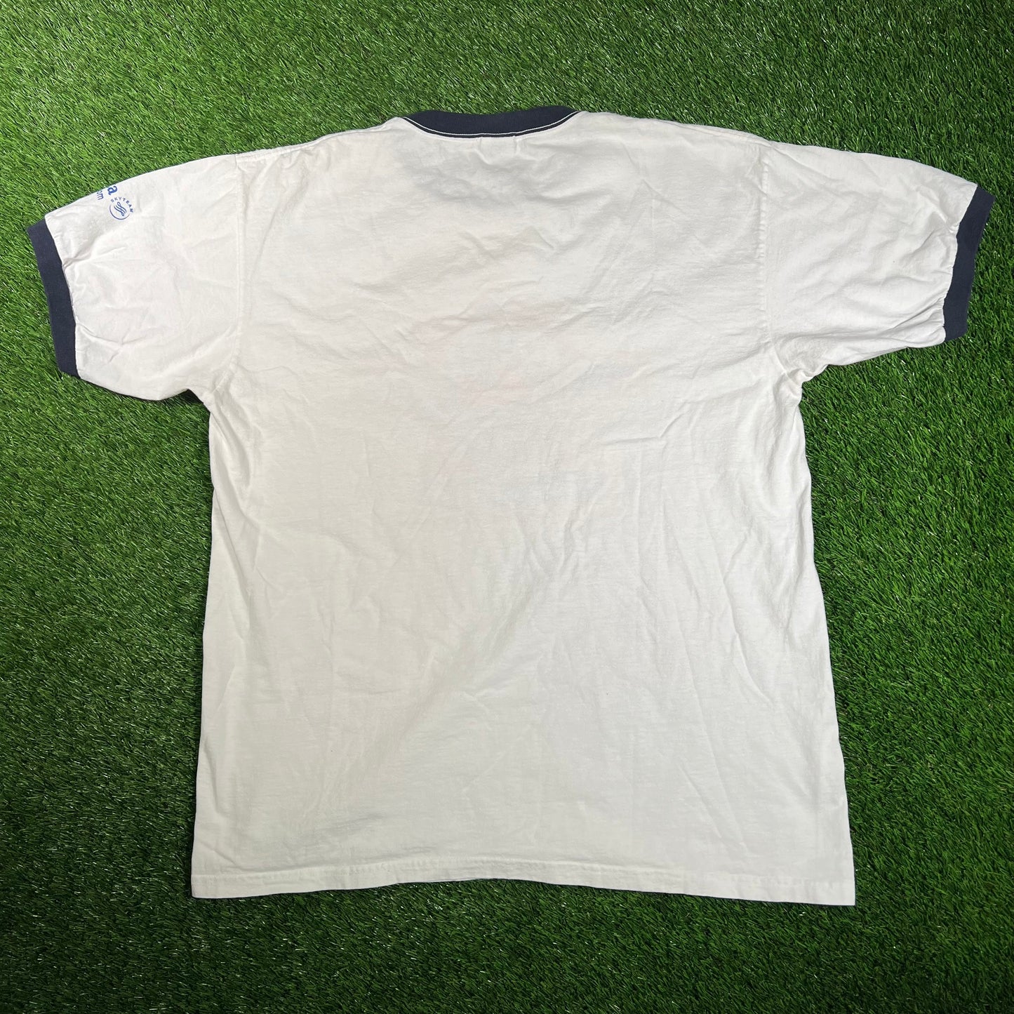 2006 Mets 20th Anniv Ringer White Tee Size XL USED v18125