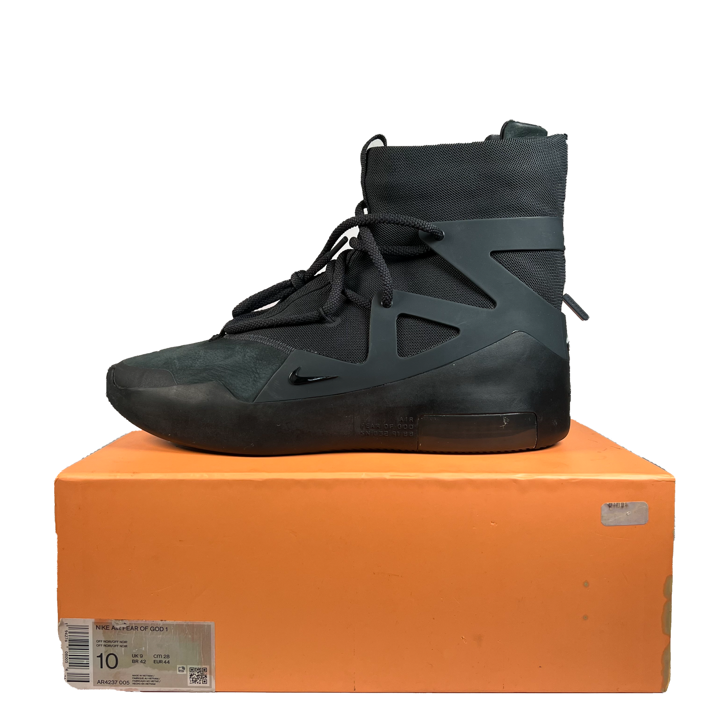 Nike Air Fear of God Triple Black (2020) Size 10 USED s21041