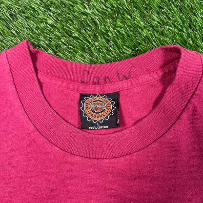 1996 Harley Davidson Magenta "Razor Sharp" Eagle Tee Size Large USED v17582