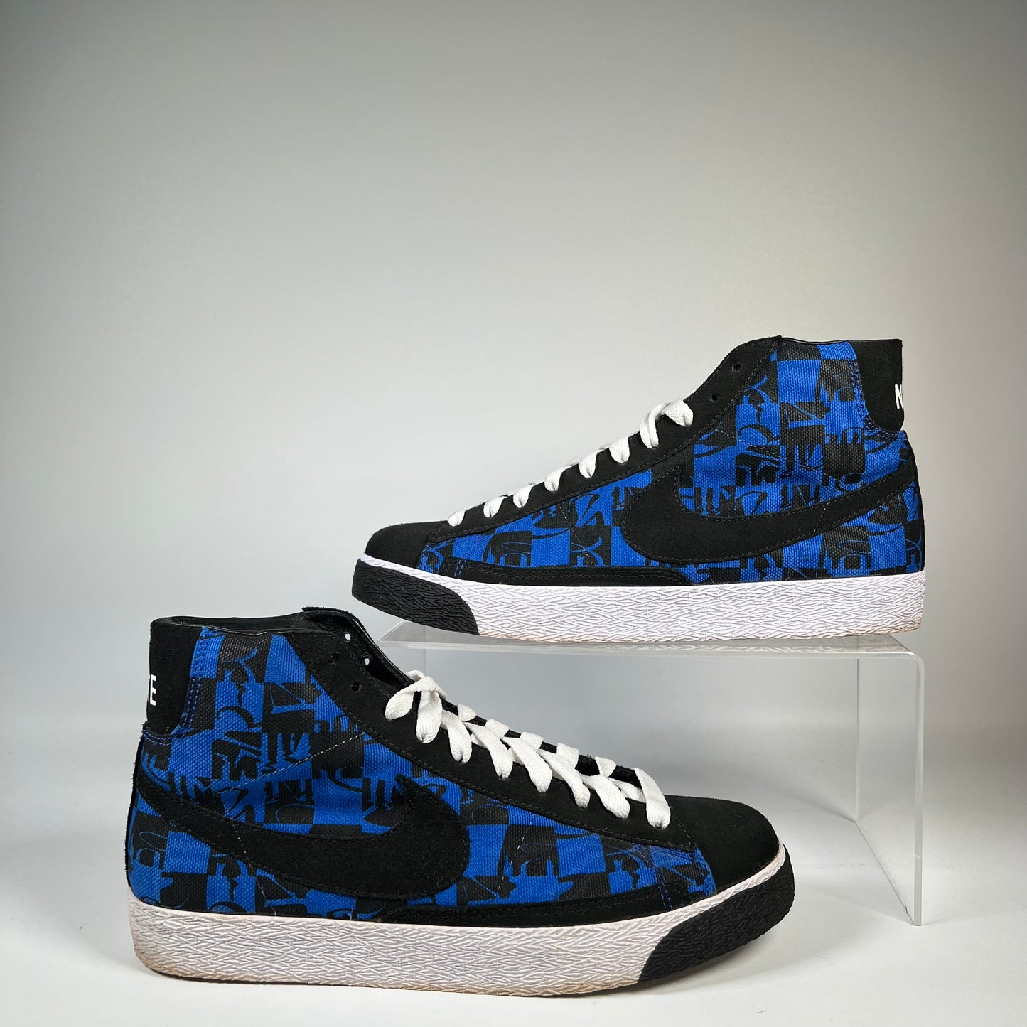 Nike SB Blazer Stussy Neighborhood Blue 2008 SAMPLE Size 9.5 USED s3826