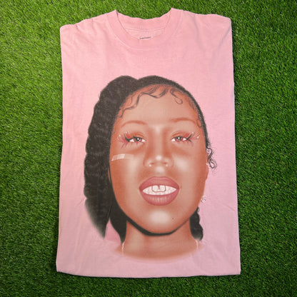 Drake Related Its All A Blur Album Cover Pink Tee Size XL USED x16797