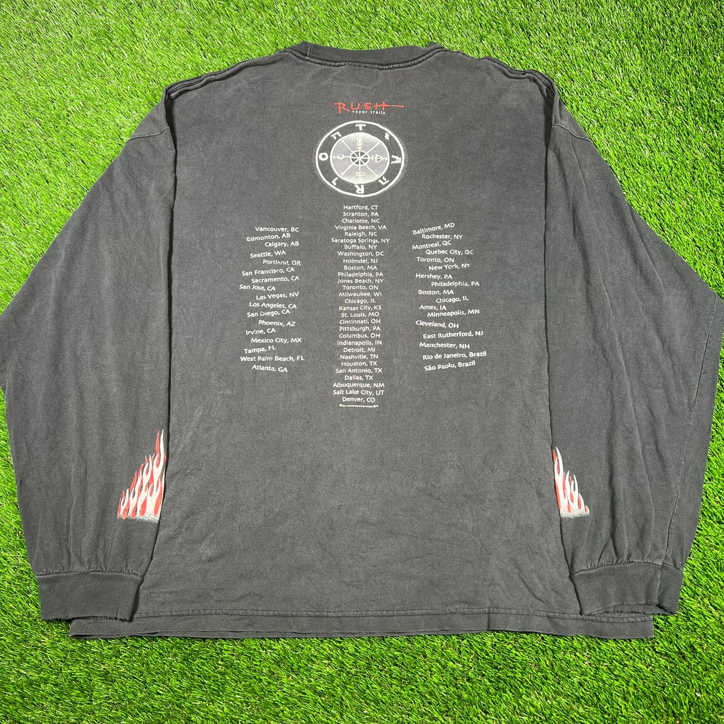 2002 Rush "Vapor Trails" Tour Black Longsleeve Size XXL USED v16931