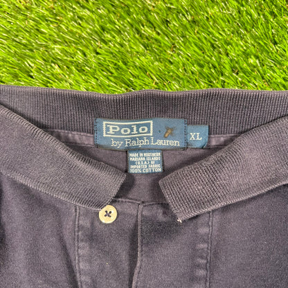 2000s Polo Ralph Lauren Small Red Logo Navy Polo Size XL USED v17752