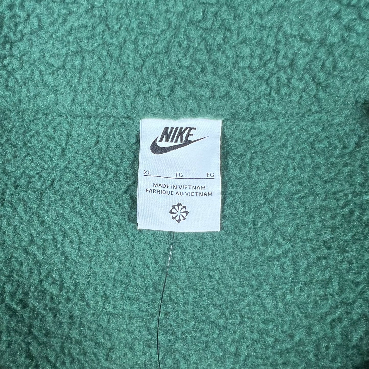 Nike Deep Fleece Green Zip Up Fleece Size XL NEW v17461