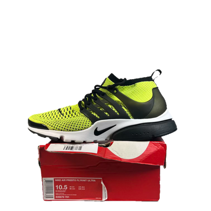 Nike Air Presto Flyknit Ultra Volt Black White (2016) Size 10.5 USED s23603