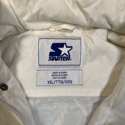 Y2K Brooklyn Nets Starter White Jacket Size XL USED v18849
