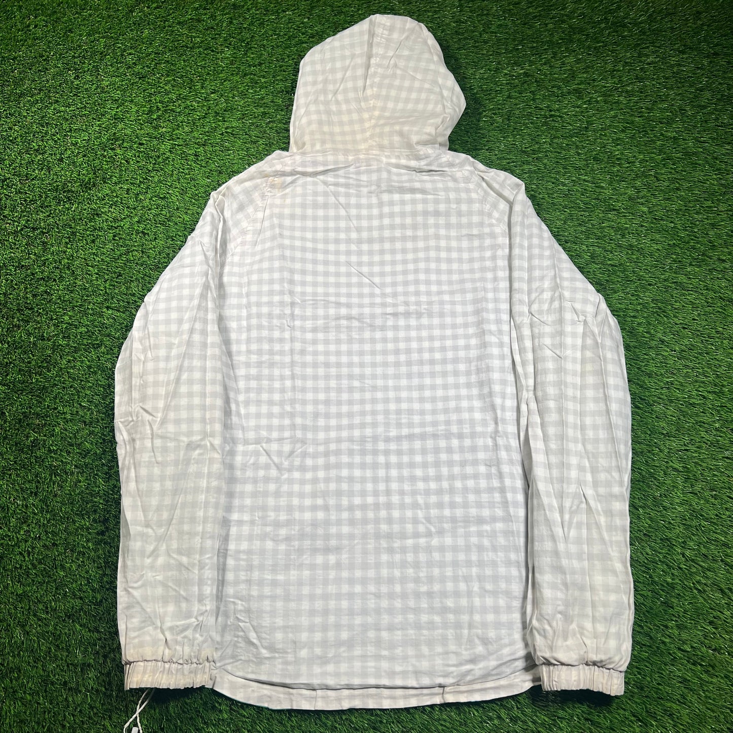 Kid Robot Reversible Green/White Zip Up Windbreaker Size Medium USED v18304