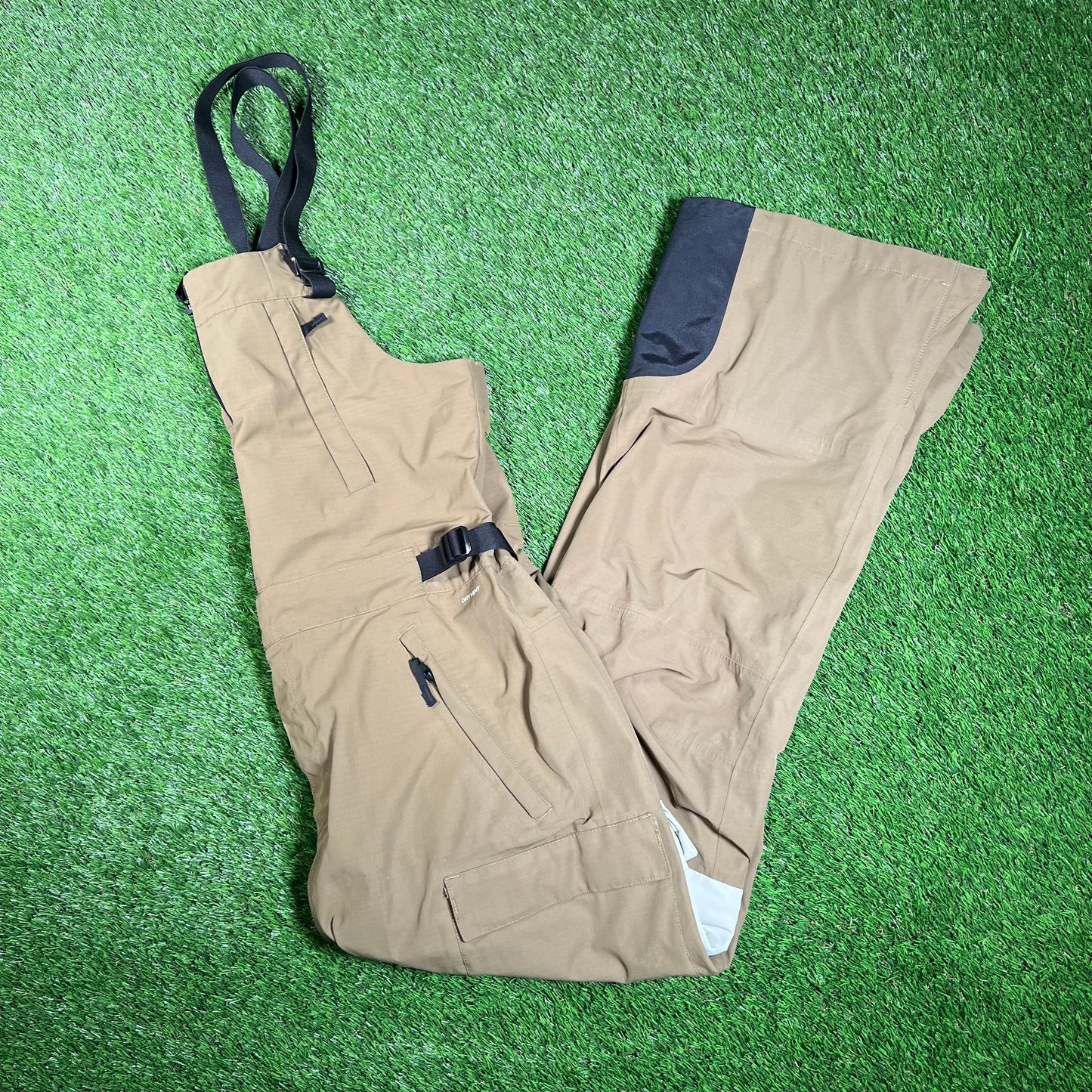 North Face Olive DryVent Overalls Size Large USED v17983