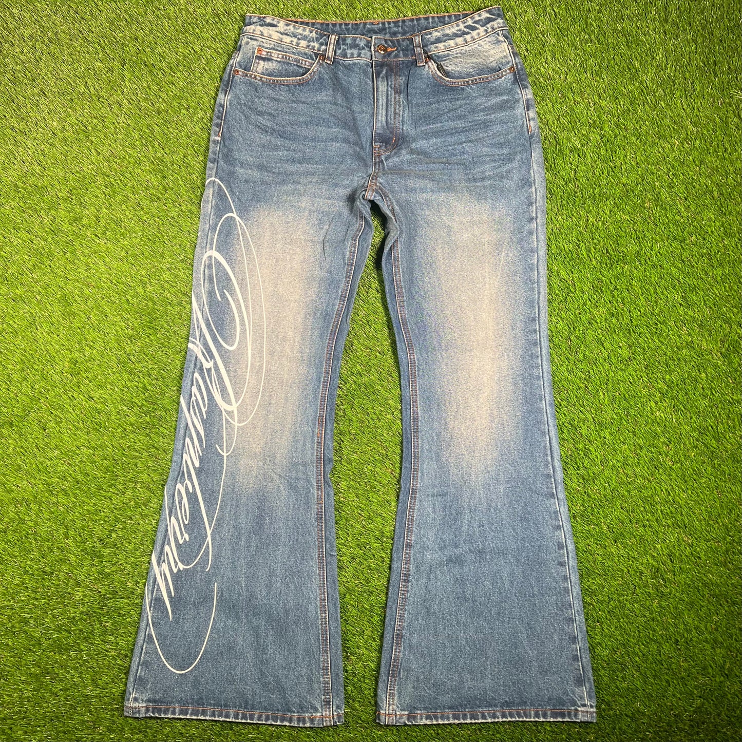 GV Gallery Miley Cyrus Flared Blue Jeans Size XS NEW x15223