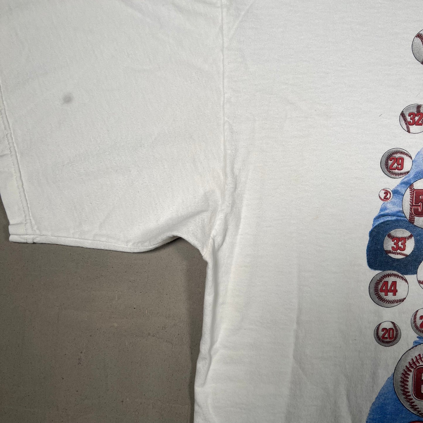 1998 Mark McGwire "Sultan of Swing" HR White Tee Size XL USED v19107