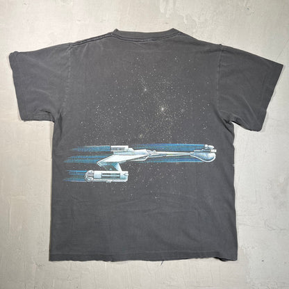 1991 Star Trek Black Anniversary Tee Size Large USED v19442