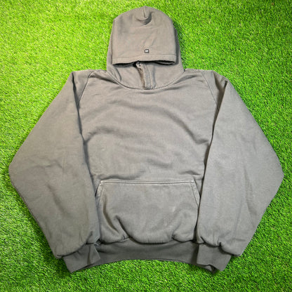 Yeezy Gap Double Layer Thick Grey Hoodie Size Large USED x16880