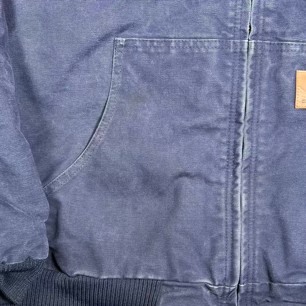 Y2K Carhartt Active ABM Workwear Washed Blue ZIp Up Jacket Size 4XL USED v20359