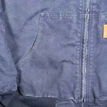 Y2K Carhartt Active ABM Workwear Washed Blue ZIp Up Jacket Size 4XL USED v20359