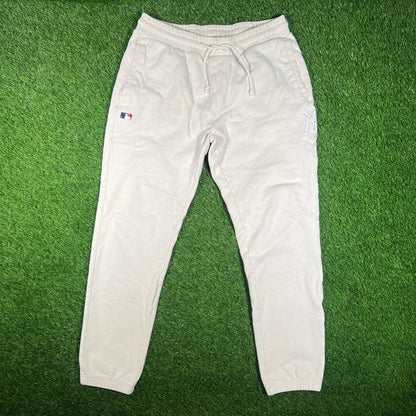 Kith New York Yankees Cream Sweatpants Size Medium USED x15644