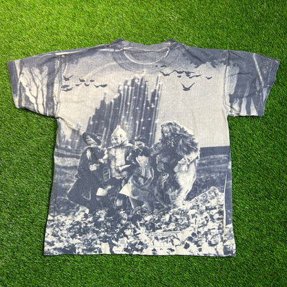 1992 Wizard of Oz AOP Tee Size Large USED v18812