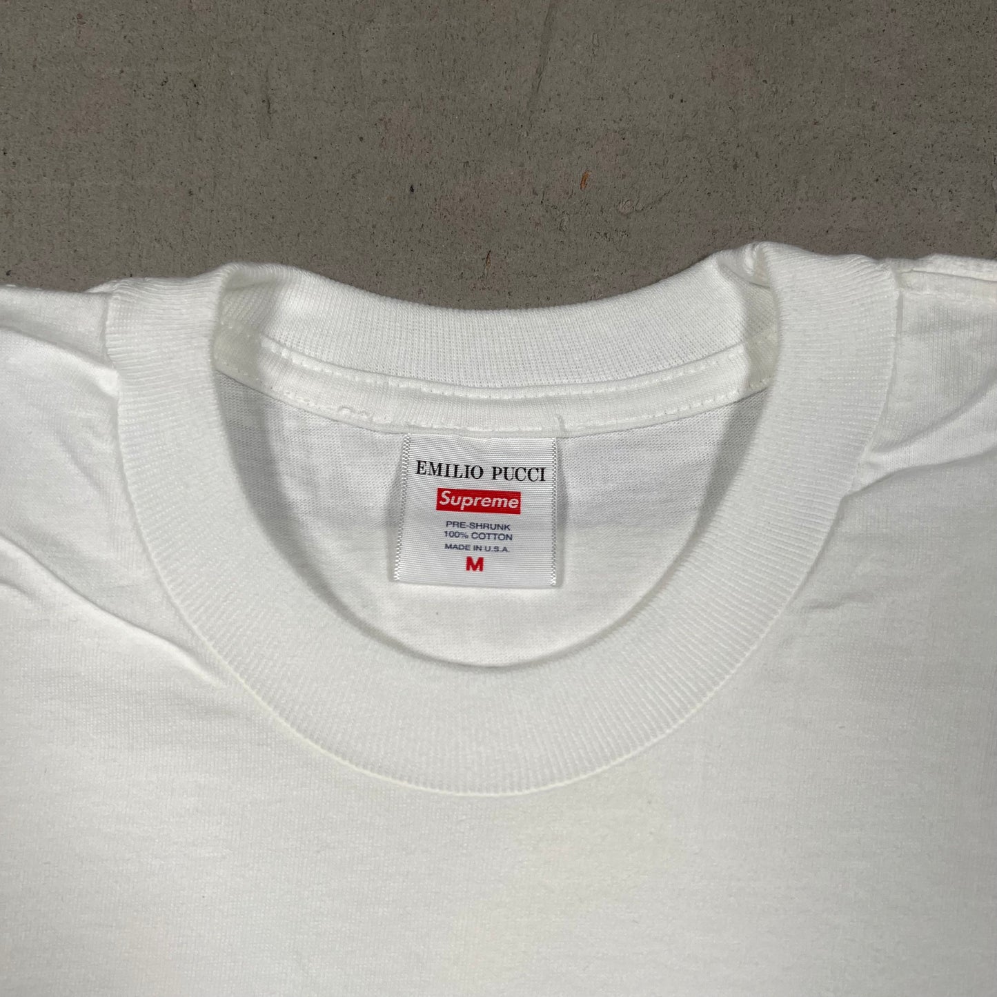 Supreme Pucci Blue Box Logo White Tee Size Medium NEW x17155