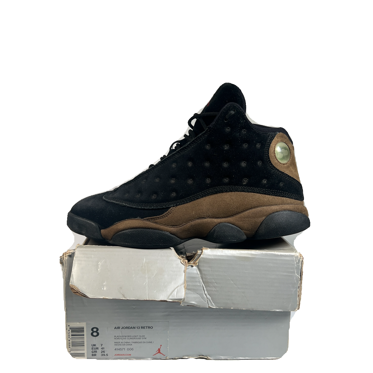 Jordan 13 Olive (2018) Size 8 USED s23139