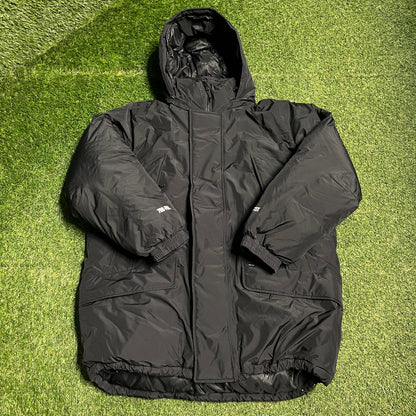 Supreme Gore Tex 700 Filled Down Parka Black Jacket Size Large USED x13721