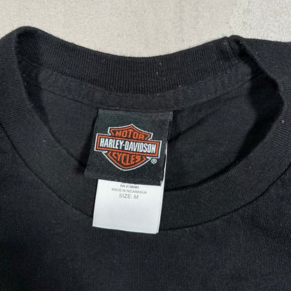 Harley Davidson "River Valley" Black Logo Tee Size Medium USED v20262