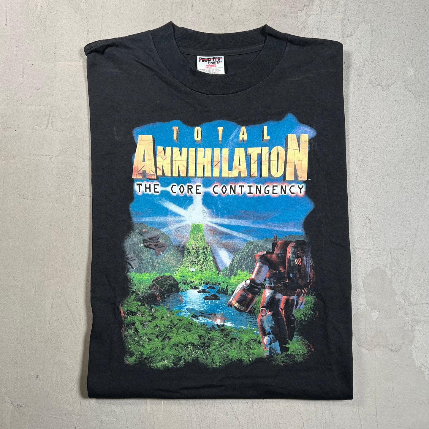 1997 Total Annihilation Core Contingency Black Tee Size XL USED v17371