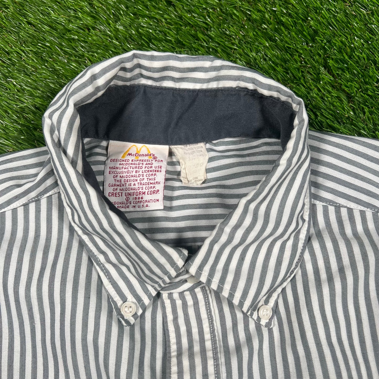 1986 Mcdonald Stripped Shirt Size XL USED v17427