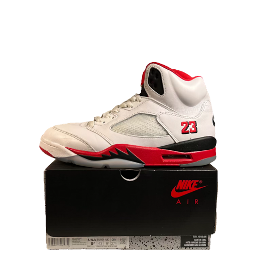 Jordan 5 Fire Red Black Tongue (2025) Size 9.5 USED s23619