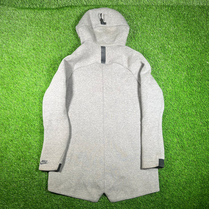 Nike Tech Thick Grey Zip Up Hoodie Size Medium USED v17910