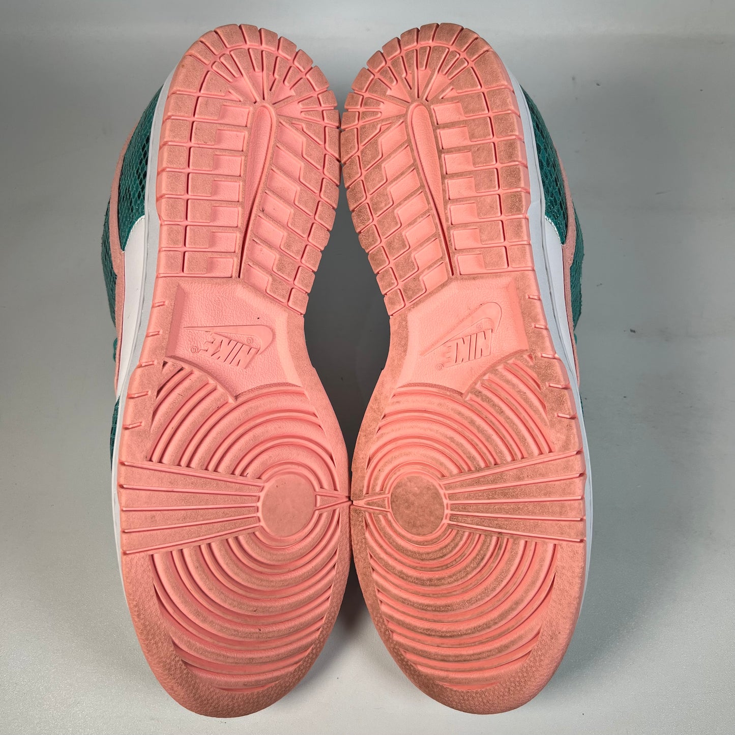 Nike Dunk Low Snakeskin Washed Teal Bleached Coral (2022) Size 10.5 USED s22323